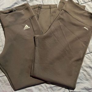Women’s Adidas stretch leggings. 2 pairs. Gray/Large